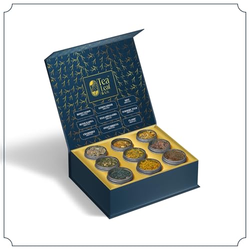 Image of Harmony Delight Loose Leaf Green Tea Combo Variety Gift Pack, 9 Flavors | Elegant Gifting Tea Set, Aromatic & Rich Flavor, Classic Green Tea & Herbal Blends, Perfect for Tea Lovers & Everday Wellness