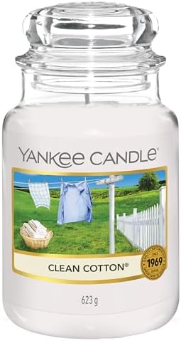 Yankee Candle Large Jar Scented Candle, Clean Co...