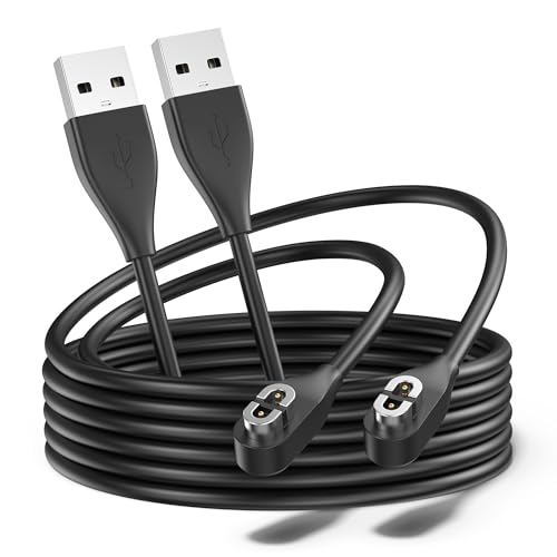 2 Pack Compatible for Shokz Charging Cable, Magnetic Charger Cord Compatible with Aftershokz Aeropex AS800, Shokz OpenRun Pro, OpenRun, OpenRun Mini, OpenComm Bone Conduction Headphones (2*USB)