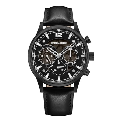 Montre Homme Police PEWGF0040203 bracelet en acier noir style urbain
