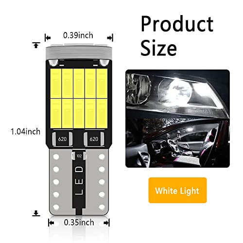Salior 2Pcs 26Smd 800Lm Interior Car Lights,T10 Led Bulb 300% Brightness Upgrade,Led Light Lamp Kit Replacement For Dome Led Light,Map Light,Reading Light,Trunk Light,License Plate Light (White/2Pcs) #TOP1