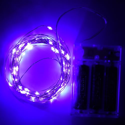 KARSUM Led Fairy Lights,Battery Operated String Lights,8 Memory Modes and 6-18 Hours Time(Purple,1Pcs)