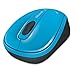 Price comparison product image Microsoft Wireless Mobile Mouse 3500, Cyan Blue Gloss - Comfortable Ambidextrous Design, Snap-in Nano Receiver for Portability, USB Wireless Connectivity