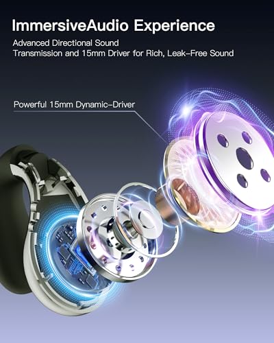 EEXXYZ Ultra Open Ear Earbud 2026 AI Translation Earbuds Real Time Clip on Earbuds with Assistant Audifonos Traductores Inglés Español Bone Conduction Headphones for Travel Business & Video Calls — view 6