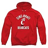 University of Cincinnati Official Bearcats Logo Unisex Adult Pull-Over Hoodie,Red, 2X-Large