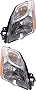 Evan-Fischer Headlight Set Compatible with 2010-2012 Nissan Sentra Left Driver and Right Passenger Side Halogen With bulb(s)