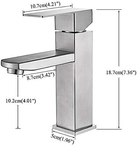 Mitigeur de lavabo cascade en laiton à commande unique pour robinet de bain