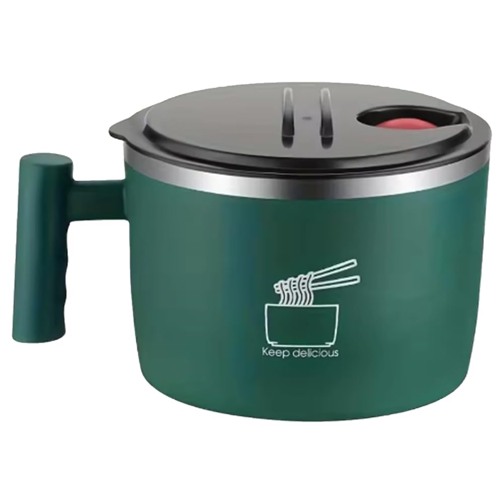 Yominerr Large 1000ml Lunch Container–Ramen Bowl, Thai Soup Bowl, Cereal Bowl for Home, Kitchen & Outdoor Use Green