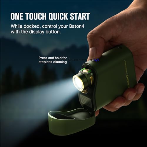 OLIGHT Baton4 Premium Edition EDC Flashlight Bundle with IMINI2 Rechargeable Keychain Light