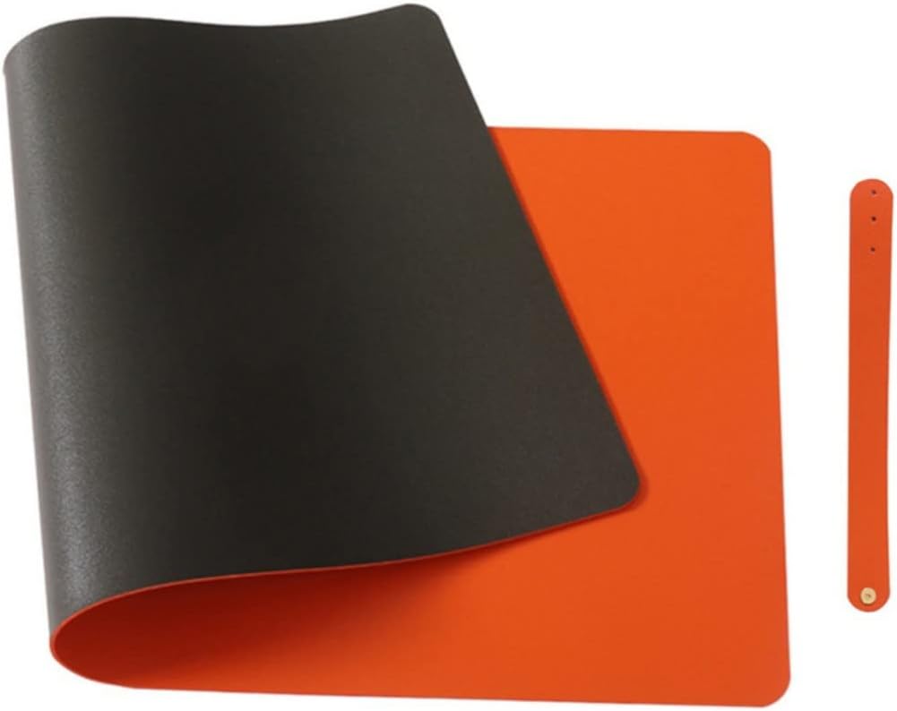 Morain Leather Desk Mouse Pad,NonSlip PU Leather Office Desk Mat