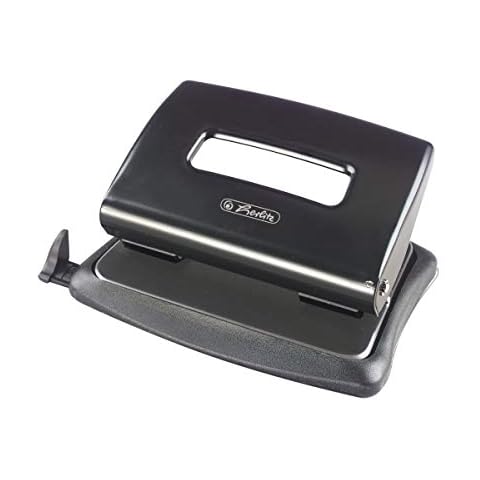 Herlitz 1.6mm Metal Office Punch with Guide Cover