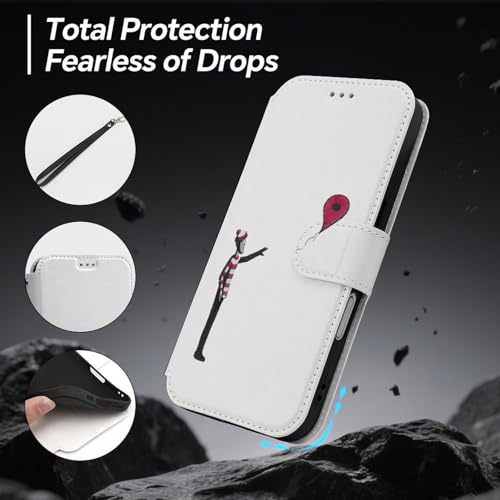 iPhone16 Pro用ケース 手帳型 Banksy バンクシー ウォーリーをさがせ 赤い風船 アイフォン16 Pro用ケース 財布型 スマホケース PUレザー おしゃれ カード収納 スタンド機能 携帯カバー 耐衝撃 2025年新型