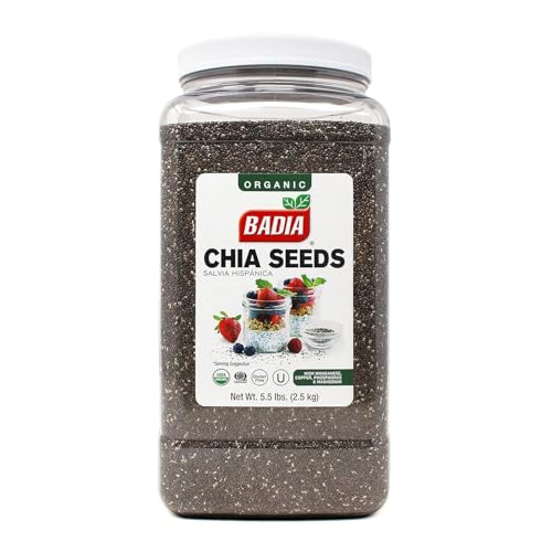Badia Organic Chia Seeds, 5.5 Pounds (Pack of 2) – Superfood Rich...