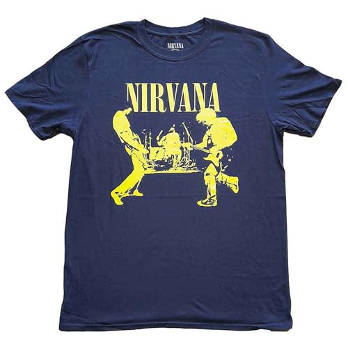 Amazon.com: Nirvana T Shirt Live On Stage Band Logo Official Mens