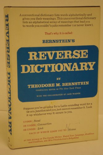 Bernstein's Reverse Dictionary 0812905660 Book Cover
