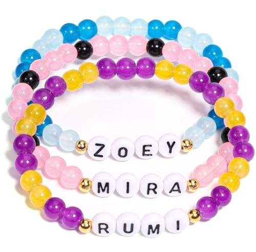 AICase for Demon Merch Hunters Inspired Rumi Zoey Mira Bracelets Huntrix Stuff Merchandise Costume Outfits Accessories Jewelry Birthday Party Favors Halloween Christmas Valentines Day Gifts -V3032