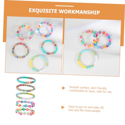 Bracelets d'été en argile polymère pour la plage et festivals