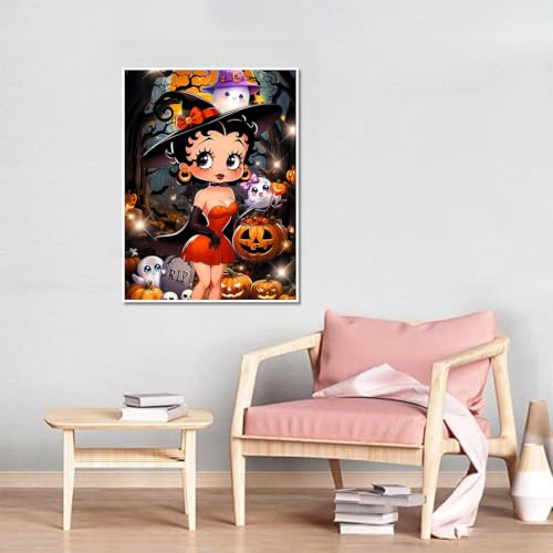 Image of JAKI Halloween Diamond Art Painting Kits for Adults,Diamond Art for Adults