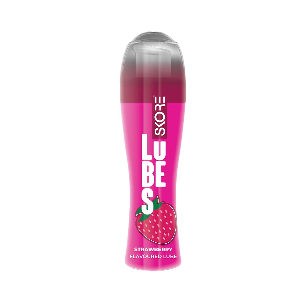 Skore Lubes Pleasure Lubricant Gel for Men & Women | Strawberry Flavored | Skin Friendly | Water Based | Compatible with condoms| 50ml Skore Lubes Pleasure Lubricant Gel for Men & Women | Strawberry Flavored | Skin Friendly | Water Based | Compatible with condoms| 50ml