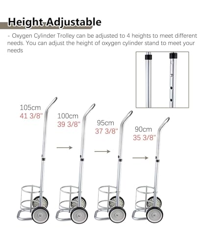 Chariot porte-bouteilles d'oxygène portable pour sécuriser vos déplacements - 3
