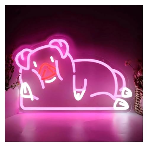 Enseigne lumineuse néon cochon rose, cadeau idéal pour chambre d'enfant
