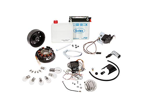 VAPE Set: Umrüstsatz VAPE auf 12V, Magnete vergossen (mit Batterie, Hupe und Kugellampen) - Simson S50, S51, S70