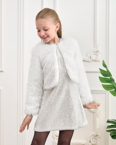 Image of BOLEROSE Girls Faux Fur Bolero Jacket