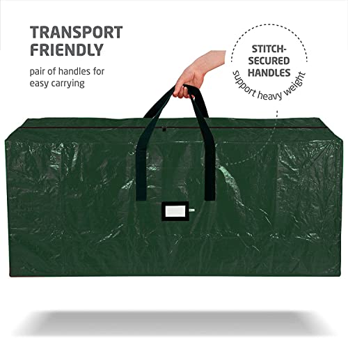 Ram® Green Jumbo Heavy Duty Christmas Tree Storage Bag Fits 9FT Tall Xmas Trees PVC Reinforced Waterproof Xmas Tree Bag Storage Bag - Image 4