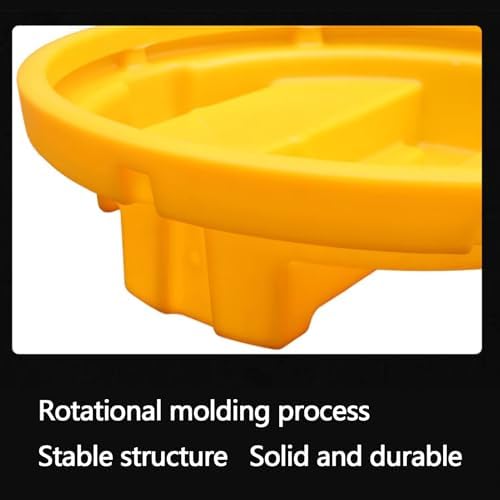 Industrial Spill Containment Pallet Modular Drum Spill Containment Pallet with Drain - Heavy-Duty Anti-Leakage Tray for Oil & Chemical Spill Prevention | Industrial Safet,Yellow-826x220mm
