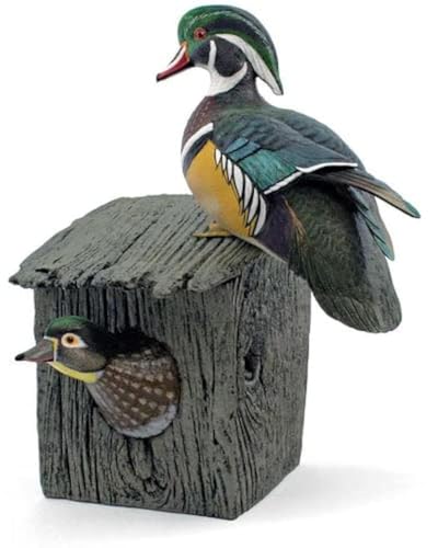 Wild Wings Nesting Wood Duck Pair Sculpture by Sam...