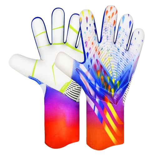 QUICARD Torwarthandschuhe, Gute Griffigkeit fußball Handschuhe Kinder in den Größen 6/7/8/9/10,Starker Empfänger für Jugendliche, Erwachsene, Kinder (Weiß, 6)