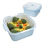 Mayaaran Microwave Steamer for Vegetables - 2.8L Large Capacity, BPA-Free Food Steamer with Vent Lid - Healthy Cooking for Rice, Fish & More - Freezer & Dishwasher Safe
