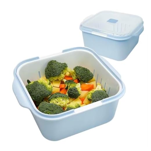 Mayaaran Vaporizador de microondas para verduras, gran capacidad, 2.8 L, vaporizador de alimentos sin BPA con tapa de ventilación, cocina saludable para arroz, pescado y más, apto para congelador y