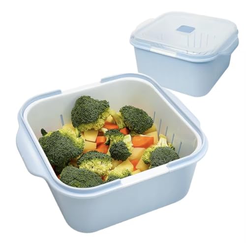 Mayaaran Mikrowellen-Dampfgarer für Gemüse, 2,8 l großes Fassungsvermögen, BPA-freier Lebensmittel-Dampfgarer mit Entlüftungsdeckel, gesundes Kochen für Reis, Fisch & mehr, gefrierschrank- und