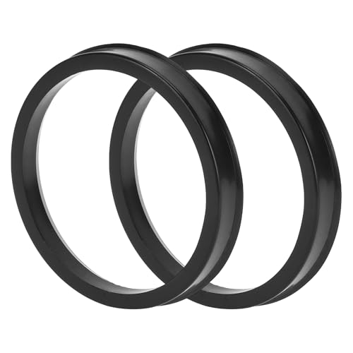 TUCKBOLD Bagues De Centrage De Roue De Voiture Durables Centrage De l'arbre Central des Roues Anneaux D'Amortissement Noir 2 Pièces Od 76,1 Mm À Id 67,1 Mm Plastique