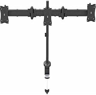 StarTech.com Desk Mount Triple Monitor Arm - Ergonomic VESA 3 Monitor Mount up to 27" - Articulating & Height Adjustable Pole Mount - Tilt/Swivel/Rotate LCD/LED Screen - Desk Clamp/Grommet (ARMTRIO)