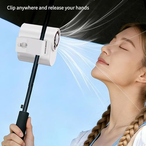 Ventilador de clip recargable para refrescar espacios reducidos 3