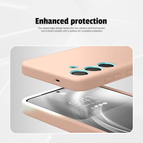 Image of LIRAMARK Liquid Silicone Soft Back Cover Case for Samsung Galaxy S25 Plus / S25+ 5G (Pink)
