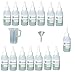 Produktbild waipawama 100 ml ovale quetschbare Leere Kunstoff Liquidflaschen (15x + Messbecher + Trichter)