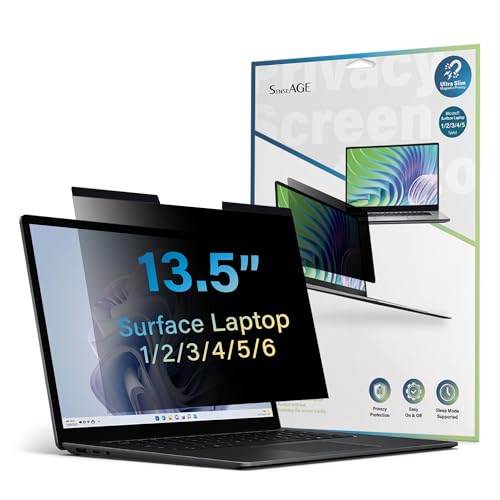 Filtro de pantalla anti-espía y protector magnético removible para Surface Laptop 13.5