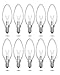 Produktbild DoRight E14 Kerze Halogen Glühbirnen 60W, Dimmbare E14 SES Classic Clear Kerze Glühbirne 230V C35 Kleine Schraube Kronleuchter Glühbirnen Warm Weiß 2400-2600K für Decke, Kronleuchter (10-Pack)