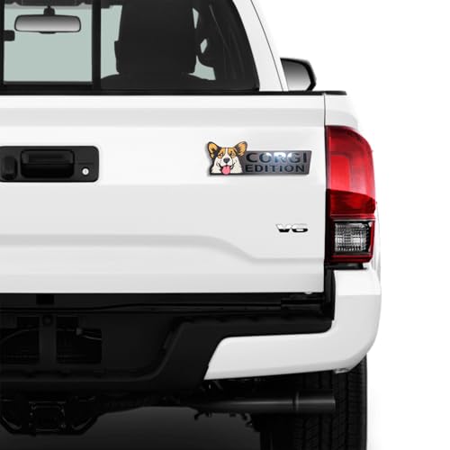 Image of Dog Edition Car Badges, 3D Dog Car Badge Laser Cutting Car Emblem, Car Exterior Emblems Badge,Cute Dogs Badge Rated Car Decals Bumper Stickers Decoration(Corgi)