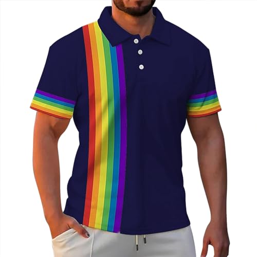 2025 Polo para Hombre Camiseta Informal Monocolor diseño de Burbujas Botones a la Moda Camisetas Polos con Solapa Golf Ropa Verano
