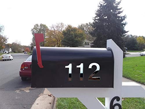 4 Inch Mailbox Numbers 0 To 9, Self-Stick Silver Address Number Stickers For House /Apartment/ Office Building, Set Of 10, 3D Model, With Metal Shiny, By Hopewan. #TOP5