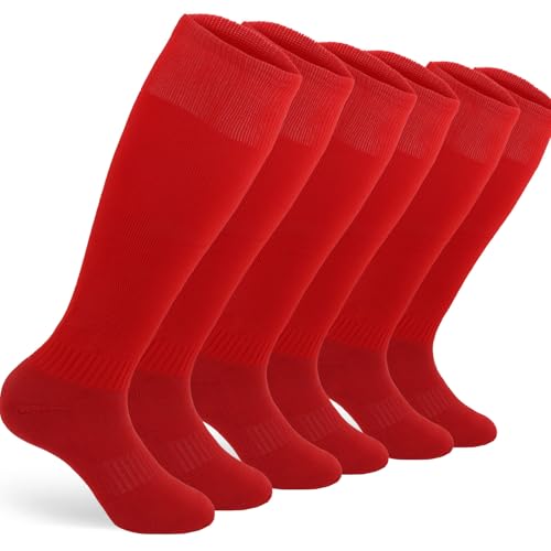 3 Pair Athletic Socks Youth Adult Non-Slip Long Baseball Socks Men Football Sports