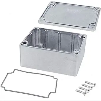 Best Price Square Aluminum IP68 Waterproof Enclosure, Silver, 4.53x3.54x2.17 inches