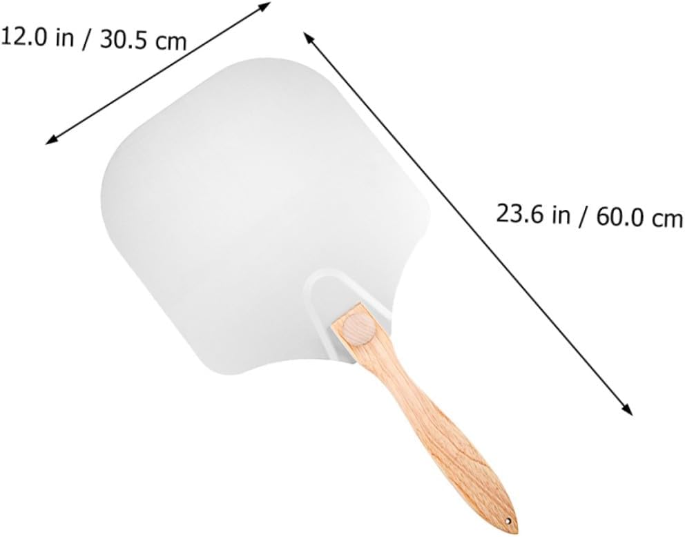 COHEALI Folding Aluminum Baking Pizza Paddle with Paper Box, Lightweight Pizza Transfer Spatula for Home and Restaurant Oven Use Random Color