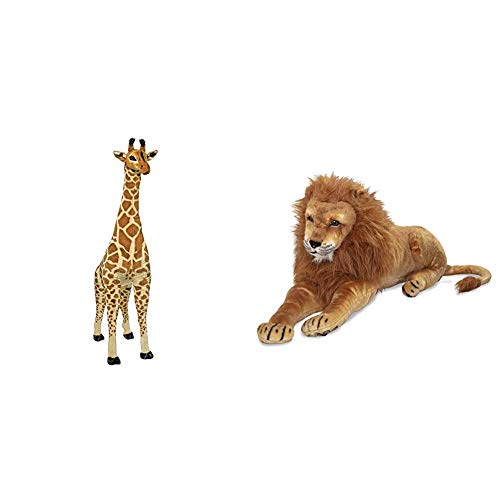 Melissa & Doug Large Giraffe & Large Stuffed Lion