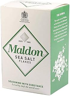 Maldon Salt, Flakes, 4.4 Oz (125g), Kosher, Natural, Handcrafted, Gourmet, Pyramid Crystals 12 Count, Sea Salt, 52.8 Oz