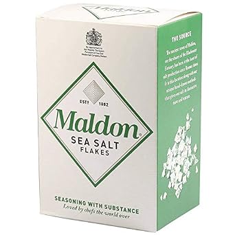 Maldon Salt, Flakes, 4.4 Oz 125g, Kosher, Natural, Handcrafted, Gourmet, Pyramid Crystals 12 Count, Sea Salt, 52.8 Oz
